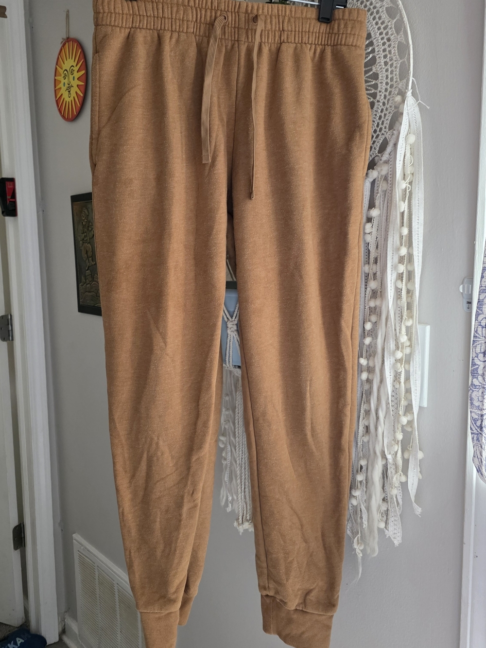 tek gear Men's Jogger Sweatpants in Camel Brown - Medium